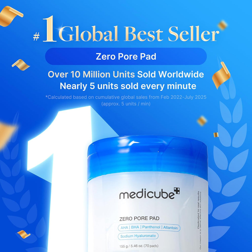 Medicube Toner Pads Zero Pore Pad 2.0 Korean Skin Care, 70 Pads (1 Pack)