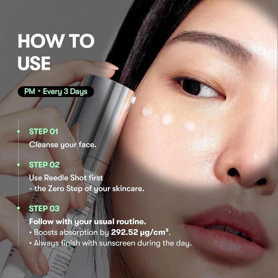 VT COSMETICS CICA Reedle Shot 300, Advanced Microneedling Serum, K- Skin Booster