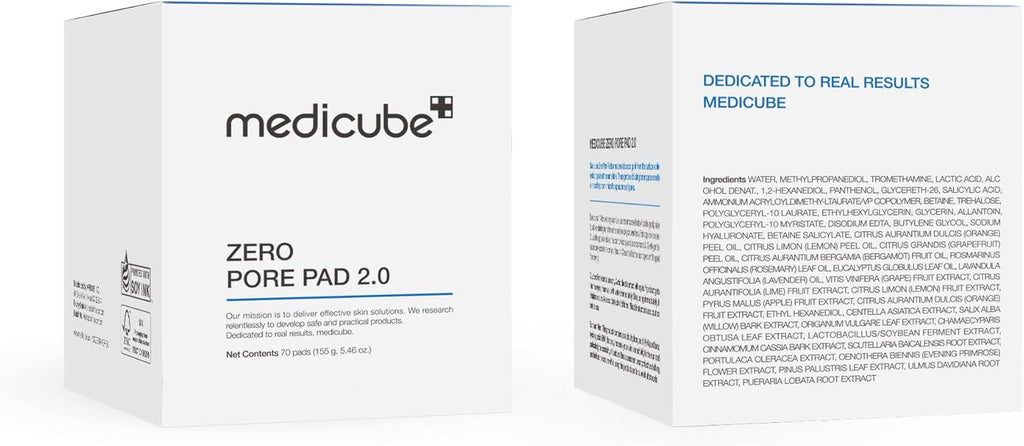 Medicube Toner Pads Zero Pore Pad 2.0 Korean Skin Care, 70 Pads (1 Pack)