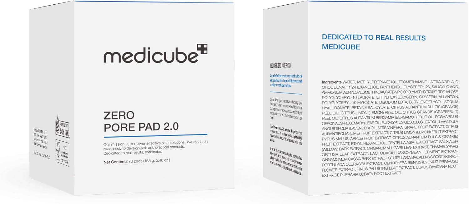 Medicube Toner Pads Zero Pore Pad 2.0 Korean Skin Care, 70 Pads (1 Pack)